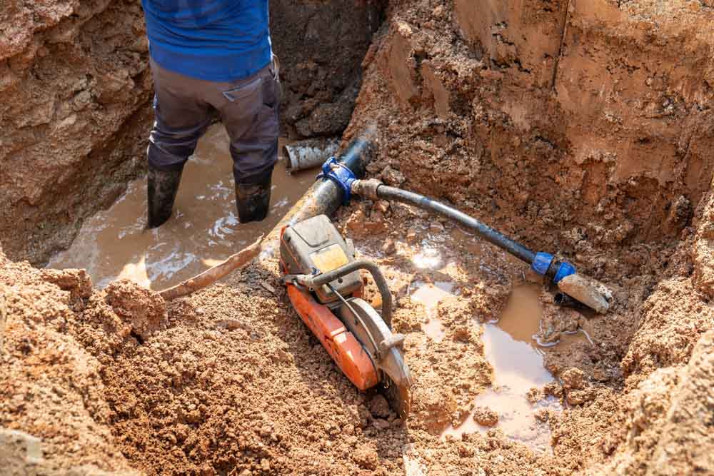 plumber repairing a burst pipe plumber repairing a burst pipe