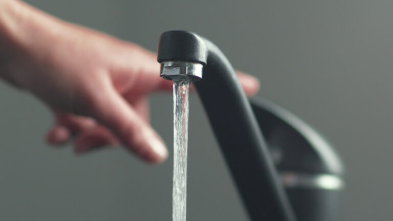 water flowing from tap