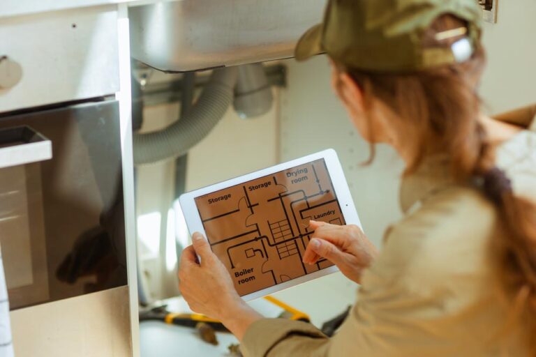 lumber looking at a project plan